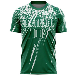 เสื้อฟุตบอลผ้าโพลีเอสเตอร์ตาข่ายคุณภาพสูง ระบายอากาศได้ดี รับผลิตตามแบบทีม ชุดกีฬา ยูนิฟอร์ม พิมพ์ลายด้วยความร้อน เสื้อกีฬา - Product Image 1