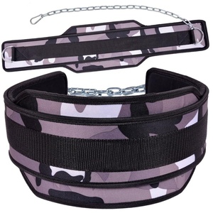 Neoprene Weightlifting Dip <b>Belt</b> Steel <b>Chain</b> Non-Slip Back Waist Support Eco-Friendly Heavy Duty Training Fitness Safety - Product Image 6