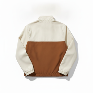 Custom Logo <b>Men's</b> Half Zip <b>Pullover</b> Windbreaker <b>Jacket</b> Waterproof Lightweight Outdoor Hiking Trekking Two-Tone Anorak Coat - Product Image 2