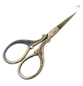 Ciseaux de broderie Vintage en acier inoxydable à revêtement noir pour outil de couture au point de croix fabriqué au Pakistan - Product Image 5