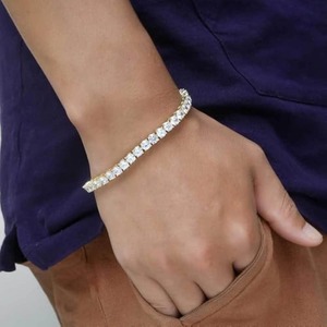 Pulsera de Diamantes Moissanite Más Vendida para Mujer, Joyería de Moda para Bodas, Fiestas y Aniversarios, Disponible a Precio de Fábrica - Product Image 4