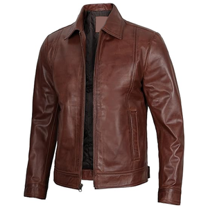 Veste en cuir pour homme tendance, de haute qualité, respirante, avec logo/couleurs personnalisés, nouvelle mode streetwear, super qualité. - Product Image 4
