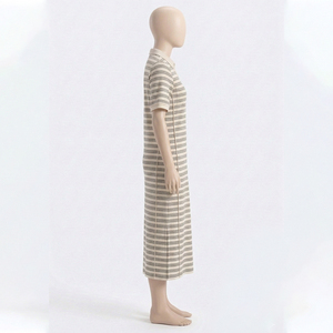 Women Jersey Velour Floral/Animal Solid Letter Trendy Sleep Wear Robe <b>Set</b> Front 100% Cotton Breathable Eco-Friendly Elastic - Product Image 2