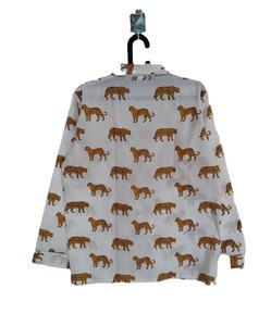 Cómodo Pijama de algodón con estampado de tigre para mujer, ropa de dormir informal hecha a mano, conjunto de ropa de dormir cómoda India - Product Image 1