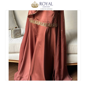 Colección de Trajes Sharara de Alta Costura con Bordado de Lentejuelas, en Seda Crepé Natural, de Última Tendencia y la Mejor Calidad - Product Image 5