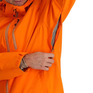 Veste de ski d'hiver pour homme avec logo personnalisé, orange, coque rigide, fermeture éclair chauffante, option grande taille, à capuche, tendance pour l'hiver - Product Image 3