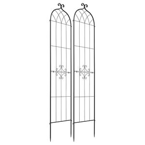Traliccio per Rose 87 x 20 Pollici, Confezione da 2, Tralicci da Giardino Componibili con Chiusura, Altezza 3 Piedi, Finitura Verniciata a Polvere - Product Image 1