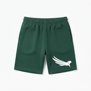 Custom Label Basic Fleece <b>Shorts</b> Drawstring Breathable Mid Waist Woven Front Logo Casual Daily Wear <b>Lounge</b> Bottoms Bulk Solid - Product Image 2