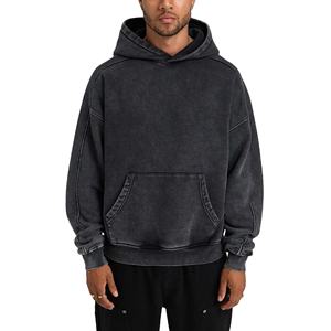 Sudaderas con Capucha para Hombre de Alta Calidad, Estilo Vintage, Lavado Ácido, 100% Algodón, Felpa, Talla Grande, Diseño Personalizado Bordado - Product Image 1