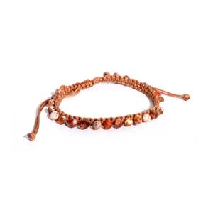 Pulsera de Macramé Gardenia de Moda, Hecha a Mano, con Cuentas Coloridas Marrones, Cordón Ajustable, Joyería Boho de Alta Calidad, Unisex, Regalo Diario - Product Image 5
