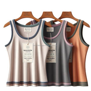 Camiseta sin mangas de algodón de secado rápido sin mangas con estilo para mujer, transpirable, para correr, esencia de verano, cuello redondo, informal, sólido, sin costuras - Product Image 3