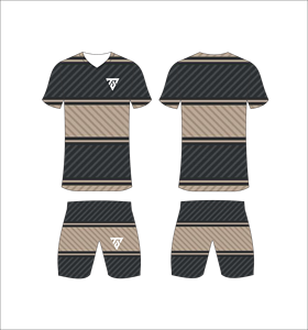 Ensemble de maillots de football personnalisés sublimés noir, rouge et blanc, col en V, manches courtes, évacuation de l'humidité, coupe athlétique pour adultes, toutes saisons - Product Image 3