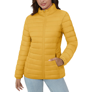 Abrigo de mujer de color sólido, chaqueta acolchada gruesa con capucha, longitud media, bolsillos con cremallera, abrigo de manga larga para mujer, ropa de abrigo - Product Image 1