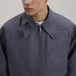 Veste en sergé de coton pour homme, haute qualité, personnalisée, mode décontractée, logo brodé, manches longues, équipement pour ligues professionnelles - Product Image 3