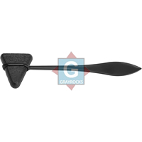 Marteau de réflexes neurologiques Grayrocks, tête triangulaire en caoutchouc, acier inoxydable, fonctionnement manuel