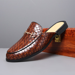 Men's European American Style Casual Shoes Closed Toe Slippers <b>Half</b> Sandals Outdoor Wear All Match European American Style - Product Image 2