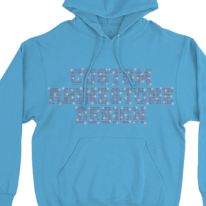 Sudadera con Capucha Azul para Hombre con Pedrería y Texto, de Algodón y Forro Polar, con Logotipo Personalizado, Estilo Urbano, Venta al por Mayor - Product Image 6