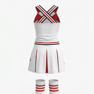 BAIGE Ensemble de 2 Tenues de Cheerleader pour Filles, Costume de Cheerleading avec Strass, 100% Polyester pour Équipe de Danse - Product Image 3