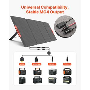 Pannello Solare Monocristallino Pieghevole da 300W, Caricatore ad Alta Efficienza 23% con 10-in-1 DC Portatile 10-out-1 per Uscita MC4 - Product Image 3