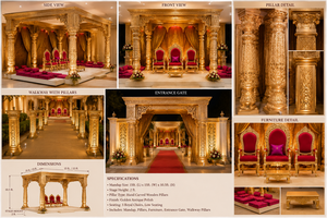 Fabricant et exportateur de mandap de mariage de style Grand Haveli pour les mariages indiens de luxe, mandap tendance, prix de gros, léger - Product Image 4