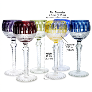 Luxury Bohemian Wedding Colored <b>Wine</b> <b>Goblets</b> for Home Decor & Kitchenware Retail Stores - Product Image 2