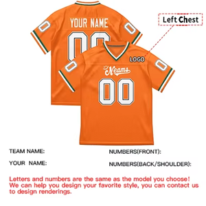 Camiseta de Fútbol Americano Personalizada de Alta Calidad, Manga Corta, Sublimada, para Adultos y Jóvenes - Product Image 4