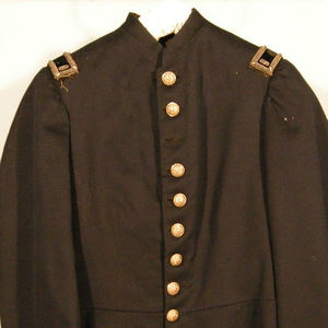 Manteau à franges américain répliqué avec boutons en laiton, manteau à franges américain répliqué en laine fait main - Product Image 5