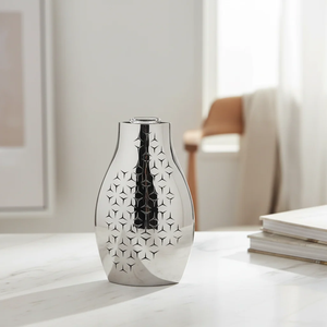 Modern Green <b>Glass</b> <b>Vase</b> Set With Floral Design For Home Decor - Product Image 5
