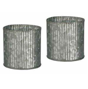 Macetero de metal con acabado dorado para decoración del hogar, disponible en 3 tamaños. - Product Image 2