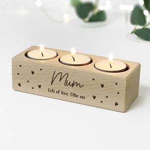 Portavelas de madera con estampado de letras para el hogar, bodas, eventos, regalos, vela personalizada tipo tazón para uso en mesa y aromaterapia - Product Image 5