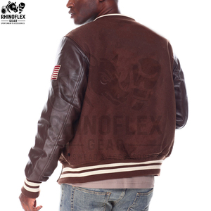 Custom Leather Sleeves Chenille Embroidery Baseball Letterman Varsity <b>Jackets</b> Plus Size Letterman Wool Varsity <b>Jackets</b> For <b>Men</b> - Product Image 4