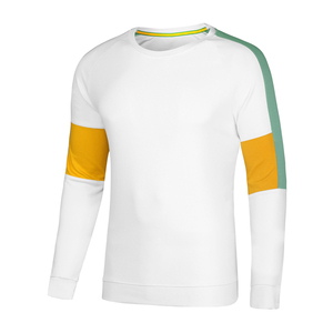 <b>Men's</b> <b>White</b> Color Blocking Raglan Sleeve Pullover O-Neck Knitted <b>Sweatshirt</b> Casual Regular Fit <b>Sweatshirt</b> Casual Regular Fit - Product Image 2