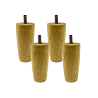 Pieds de meubles en bois massif, pieds de canapé, de table ou d'armoire, en bois naturel, pièces de rechange durables