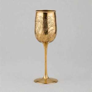 Gobelet en laiton vintage, calice orné, tasse à boire artisanale, vaisselle classique, décoration médiévale, pièce de décoration élégante et traditionnelle - Product Image 2