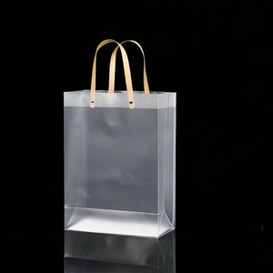 Bolsa de Compras de PVC Transparente con Asas Suaves, Diseño Abierto, Bolsa de Regalo Transparente, Gran Capacidad, Reutilizable, Reforzada - Product Image 1
