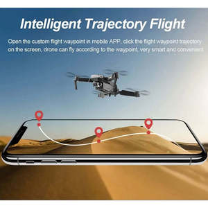 E88 Pro <b>Drone</b> <b>4K</b> UHD Dual Camera Portable Foldable RC <b>Drone</b> Long Range Flight 13 Minutes Flying Time Gray Color - Product Image 4