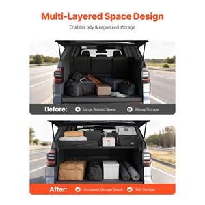 Porte-bagages de coffre arrière pour Toyota 4Runner 2010-2024, panier en alliage d'aluminium, capacité de 220 lb, organisateur de voiture, rangement intérieur - Product Image 4