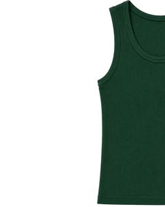 Manufacturer Custom Dark Green Ribbed Cotton Men Tank <b>Top</b> Sleeveless Casual Slim Fit Summer Gym <b>Vest</b> Stretch Undershirt Custom - Product Image 3