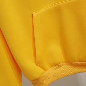 Sudadera con Capucha Unisex Personalizada con Logotipo, Amarilla, Lisa, de Felpa, Algodón, Manga Raglán, para Hombre y Mujer, Ropa Urbana, OEM - Product Image 4