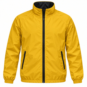 New Design Reasonable Price High Quality <b>Black</b> Men's <b>windbreaker</b> Jacket Premium & Breathable Custom Logo Print - Product Image 1