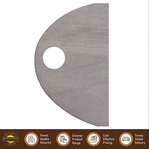 Hotel & Home Use Premium Quality Modern Design Handmade Durable <b>Light</b> Grey Wash Color Oval Shape Wooden Chopping <b>Board</b> Supplier - Product Image 4