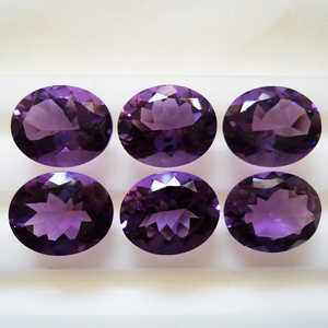 Prix d'usine en gros, améthyste violette de haute qualité, taille ovale facettée 8x10mm, cabochons certifiés IGI par carat GEMFORTE INC - Product Image 2
