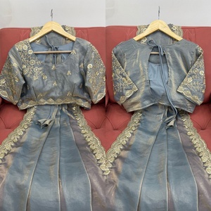 Hermoso Sari de Seda de Diseño FATEMA FASHION, Secado Rápido, Estilo Casual, para Todas las Temporadas, para Bodas, Festivales, Fiestas, Novias - Product Image 6