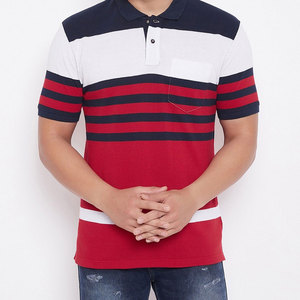 Camiseta de Alta Calidad para Hombre, Ropa Deportiva Informal, Manga Corta, Cuello Camisero, Diseño con Bolsillo Frontal, Transpirable, Spandex/Algodón - Product Image 1