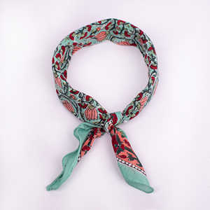 Pañuelo de algodón estilo vintage, pañuelo cuadrado estampado, estilo informal, accesorio de moda para verano, unisex - Product Image 3