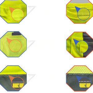 Nouveau design tendance, t-shirts à manches courtes 100% coton, haute visibilité, réfléchissants, sécurité, hommes, t-shirt haute visibilité 2026 - Product Image 2