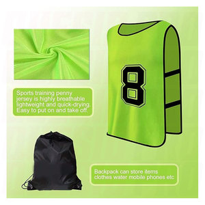 Maillots d'entraînement de football légers et respirants pour jeunes et adultes – Gilets d'entraînement de football pour matchs d'entraînement et entraînements d'équipe - Product Image 3