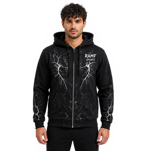 Sweat-shirt à capuche unisexe décontracté épais avec patchwork araignée et applique brodée, 100 % coton molletonné respirant, pull d'automne - Product Image 1