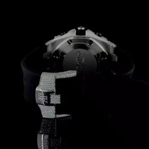 Montre à quartz de luxe tendance pour homme avec diamants Moissanite sertis, design style Hip Hop, haut de gamme - Product Image 6
