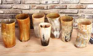 Corne à boire en buffle naturel sculptée et polie, fabriquée à la main, prix abordable, style Viking, fabricant et exportateur WONDER OVERSEAS - Product Image 6